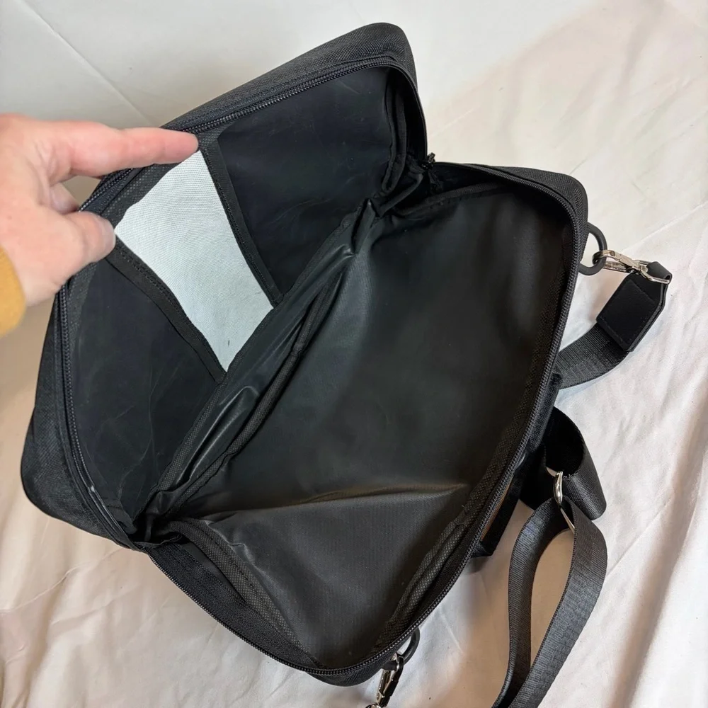 Kurgo Black Travel Organizer Bag – Laptop/Work Tote – Added Long Strap